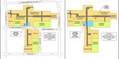 Houston Galleria mall térkép