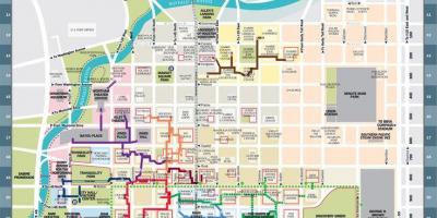 Houston belvárosa alagút térkép