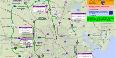Térkép Houston fizetős utak