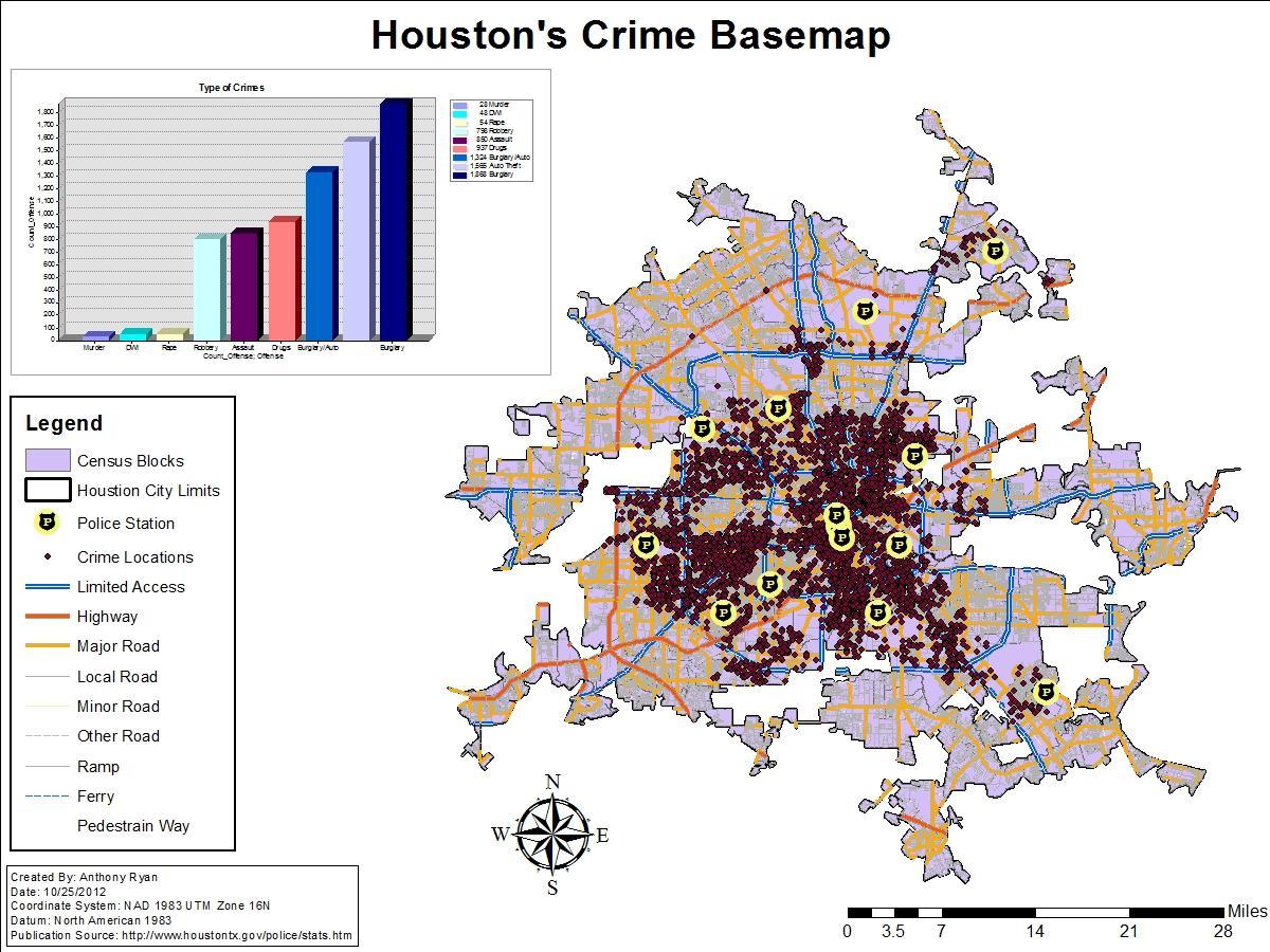 Houston bűnözési térkép
