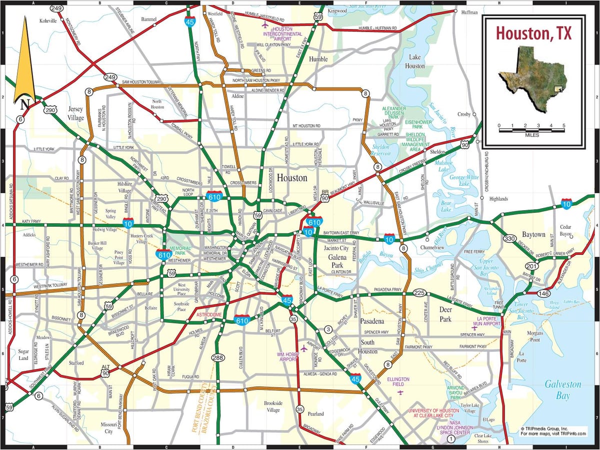 térkép Houston, texas