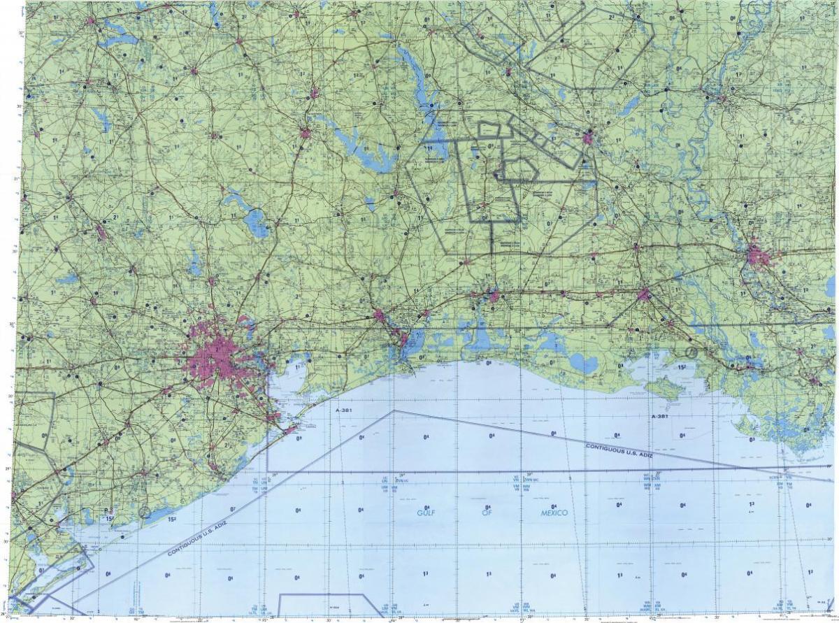 topográfiai térkép Houston
