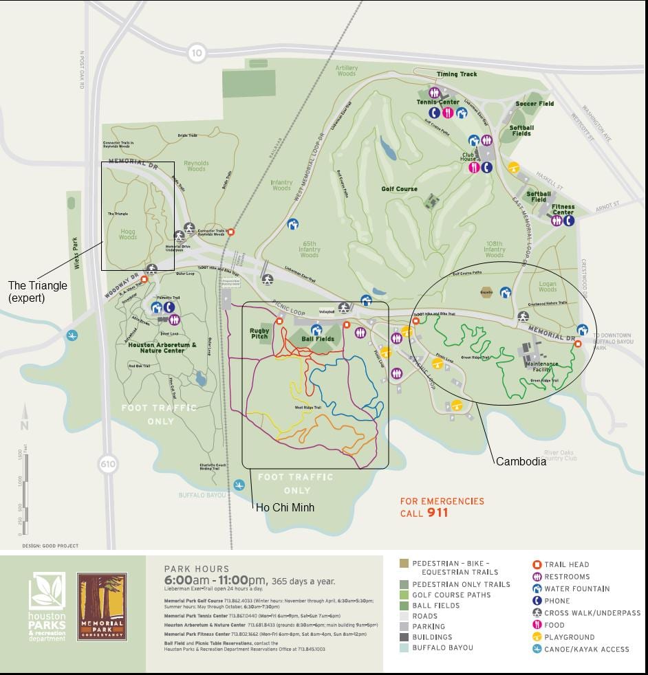 térkép Memorial park-Houston