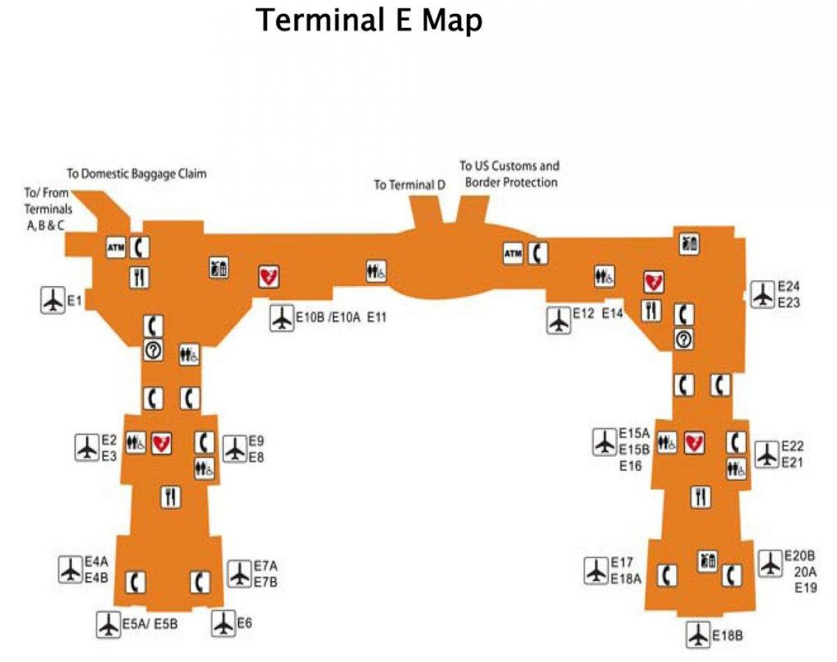 Houston repülőtéri terminál e térkép