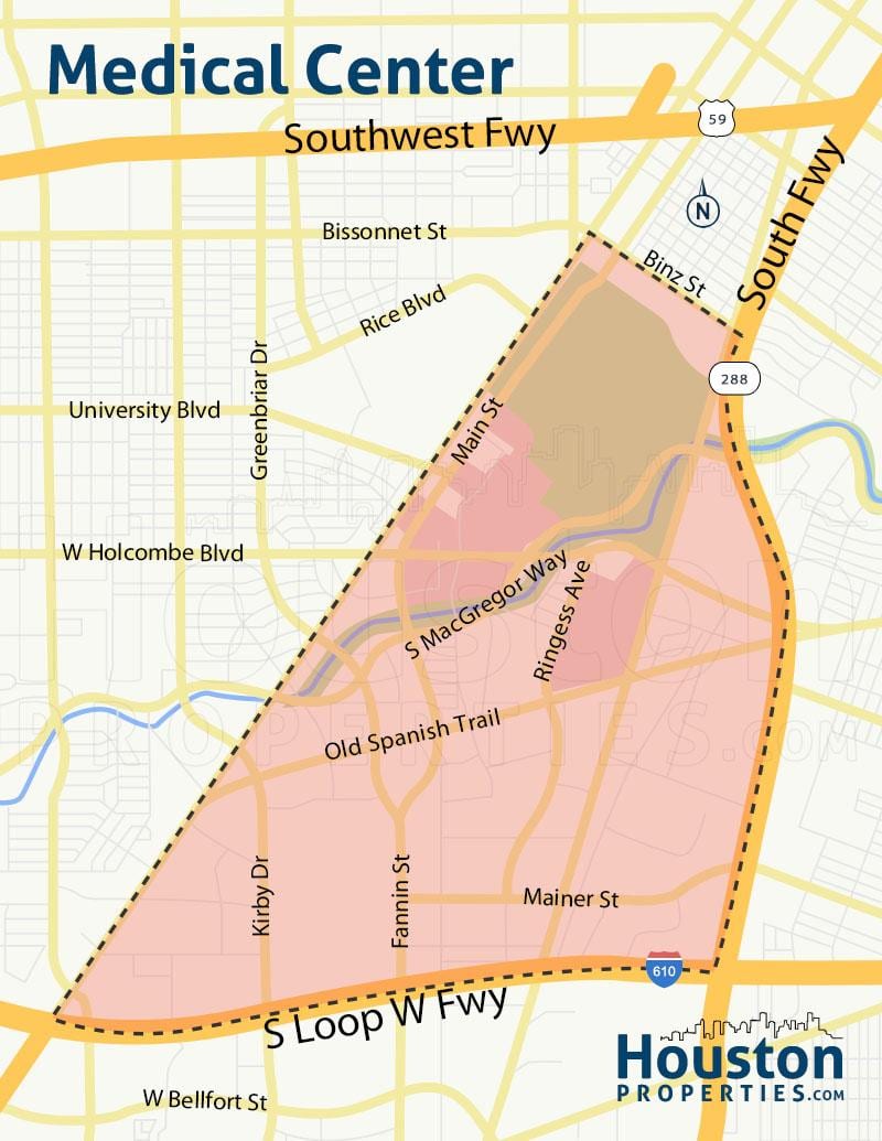 térkép texas medical center