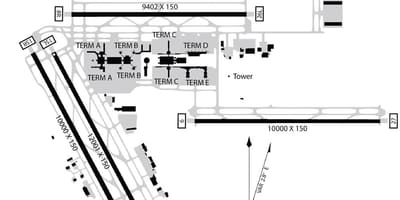 Bush intercontinental repülőtér térkép