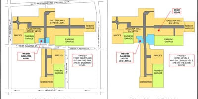 Houston Galleria mall térkép