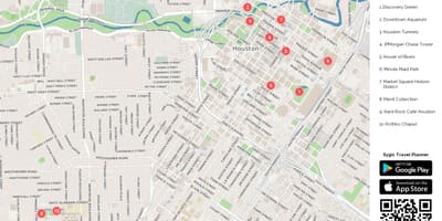 Houston turista térkép