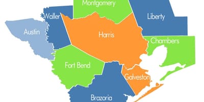 Megye térkép Houston