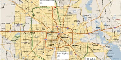 Térkép Houston metró területén
