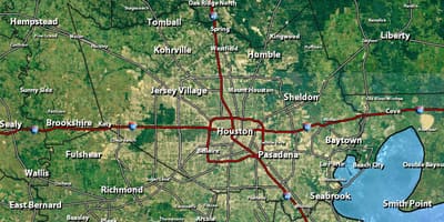 Radar térkép Houston