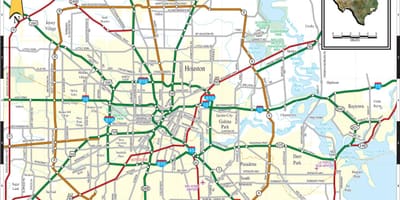 Térkép Houston, texas