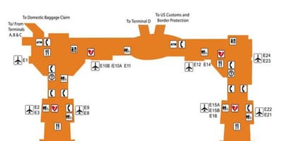 Houston repülőtéri terminál e térkép
