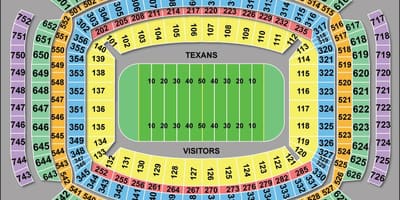Houston Texans ülés térkép